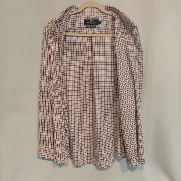 Vineyard Vines Mens Long Sleeve Button-Down Slim Fit Whale Shirt Size Large - Picture 9 of 11